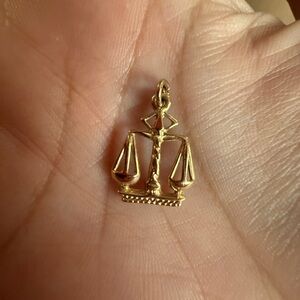 Real Gold 14k Elegant Gold Libra Pendant firm price